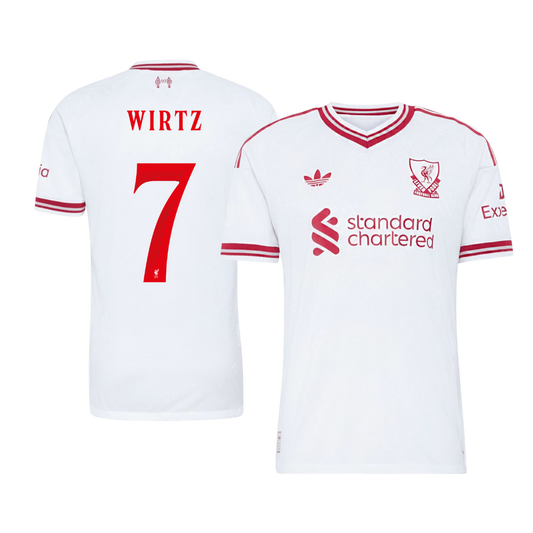 Liverpool Tröja WIRTZ #7 2026/27 Borta Autentisk Vit - UCL