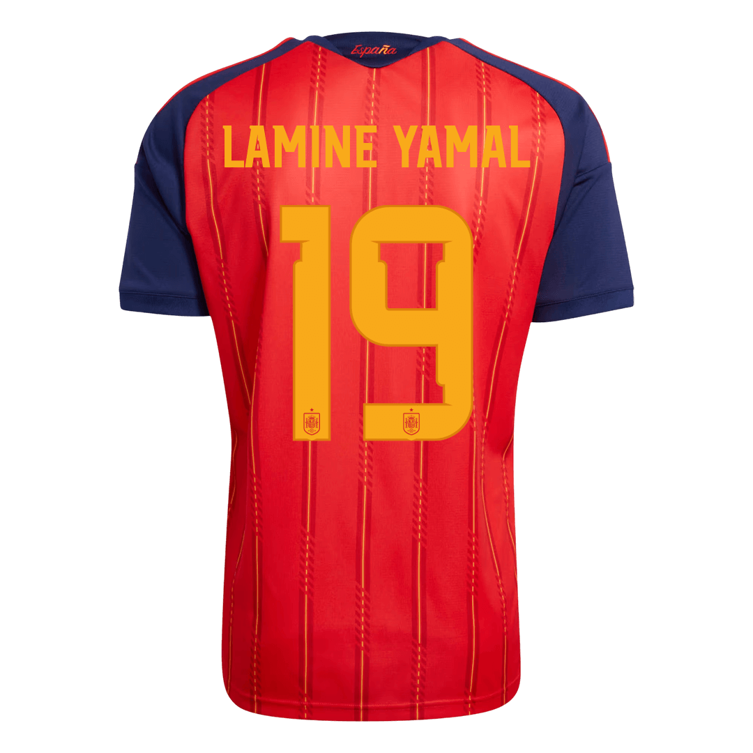 LAMINE YAMAL #19 Spanien Tröja 2026 Hemma Premium Röd