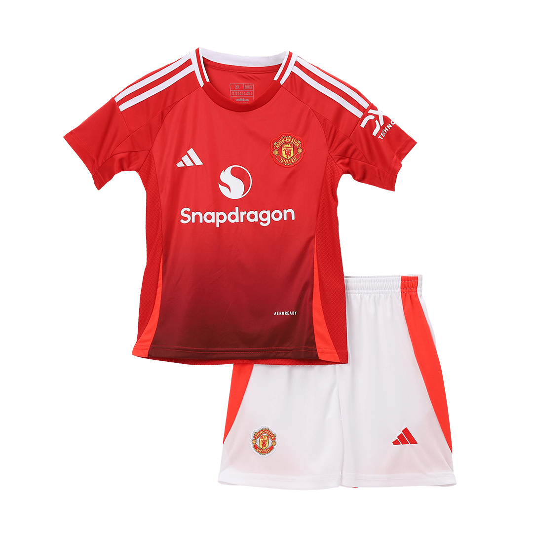 Manchester United Tröja 2024/25 Hemma Röd Barn