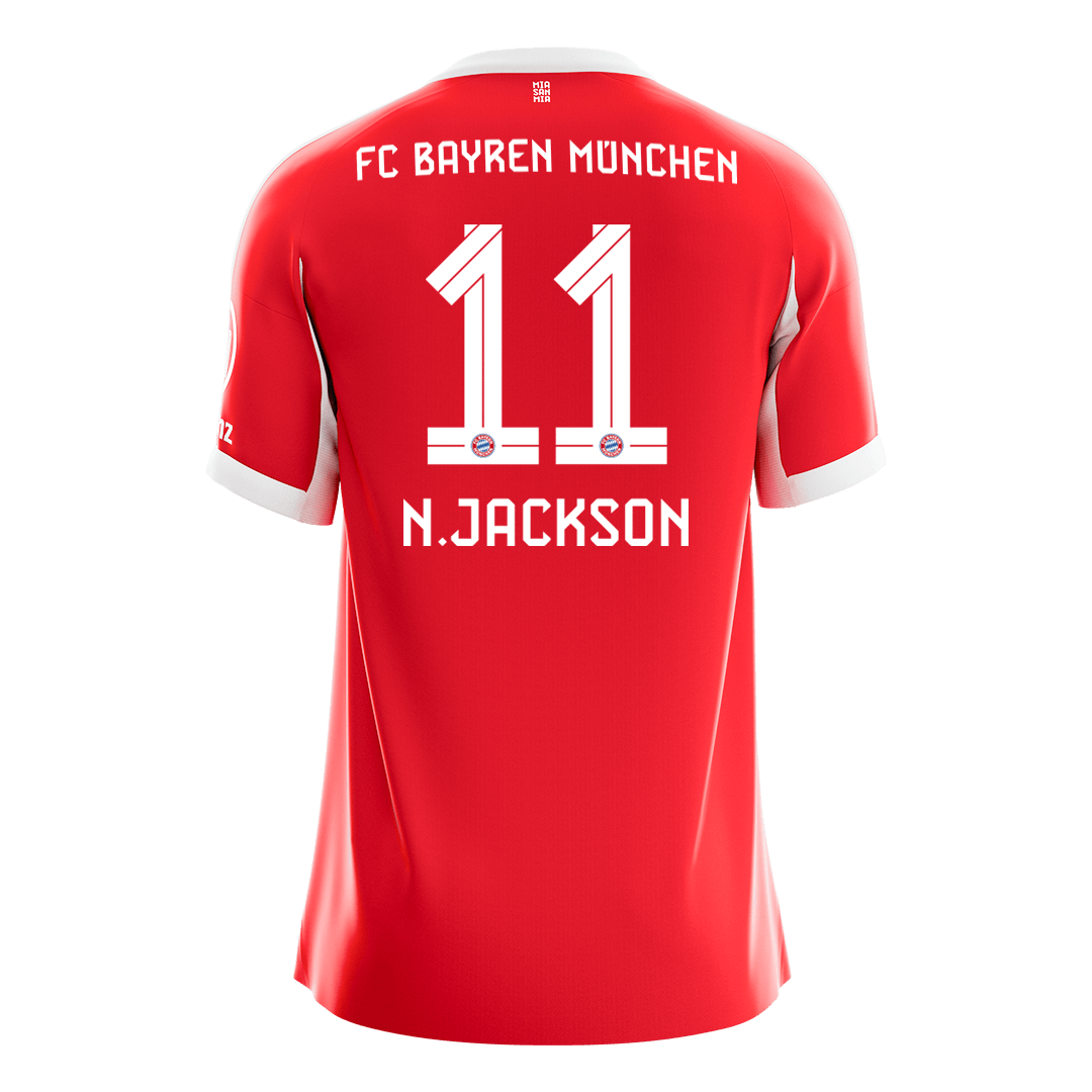 N.JACKSON #11 Bayern Munich Tröja 2025/26 Hemma Premium Röd-10