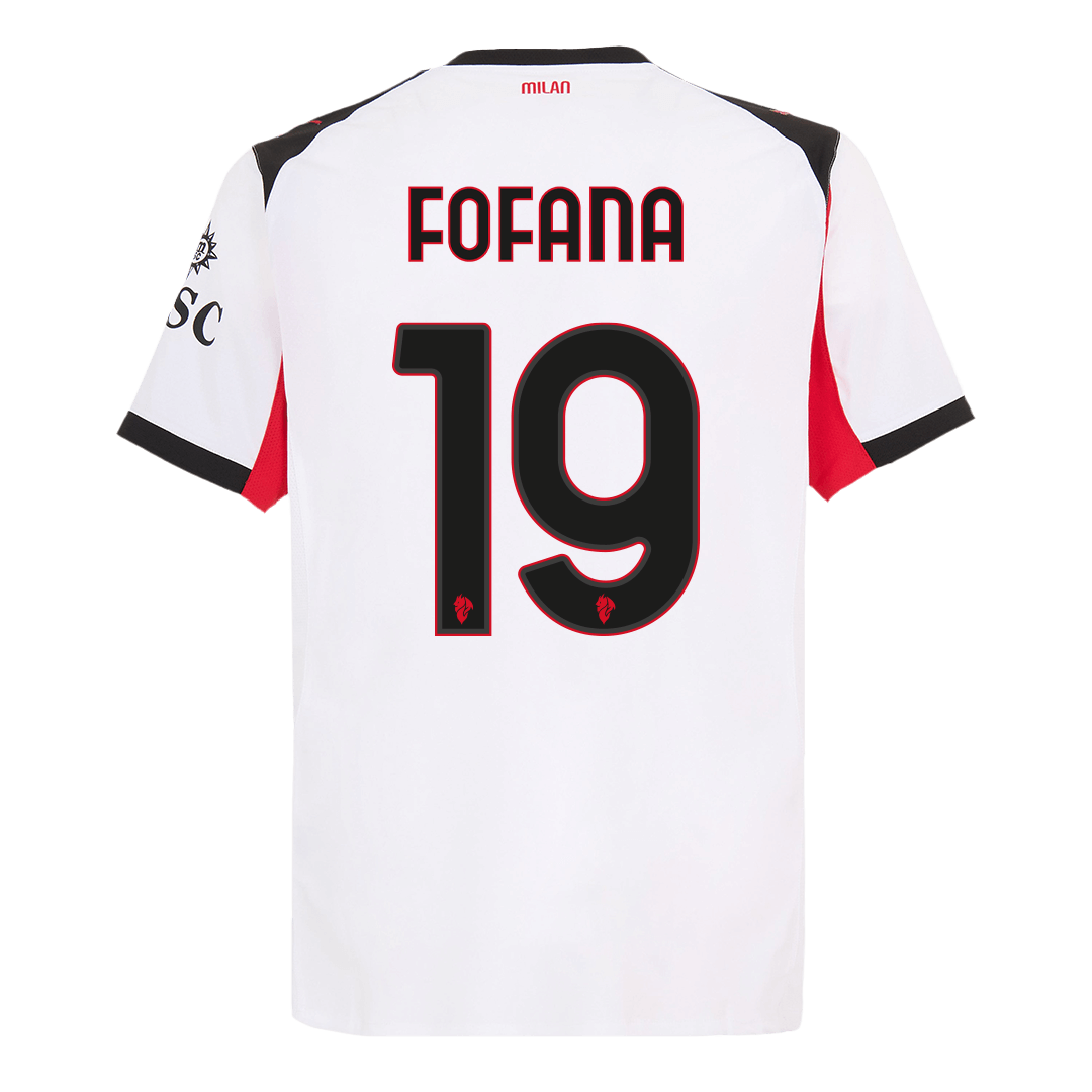 AC Milan Tröja FOFANA #19 2025/26 Borta Vit-12