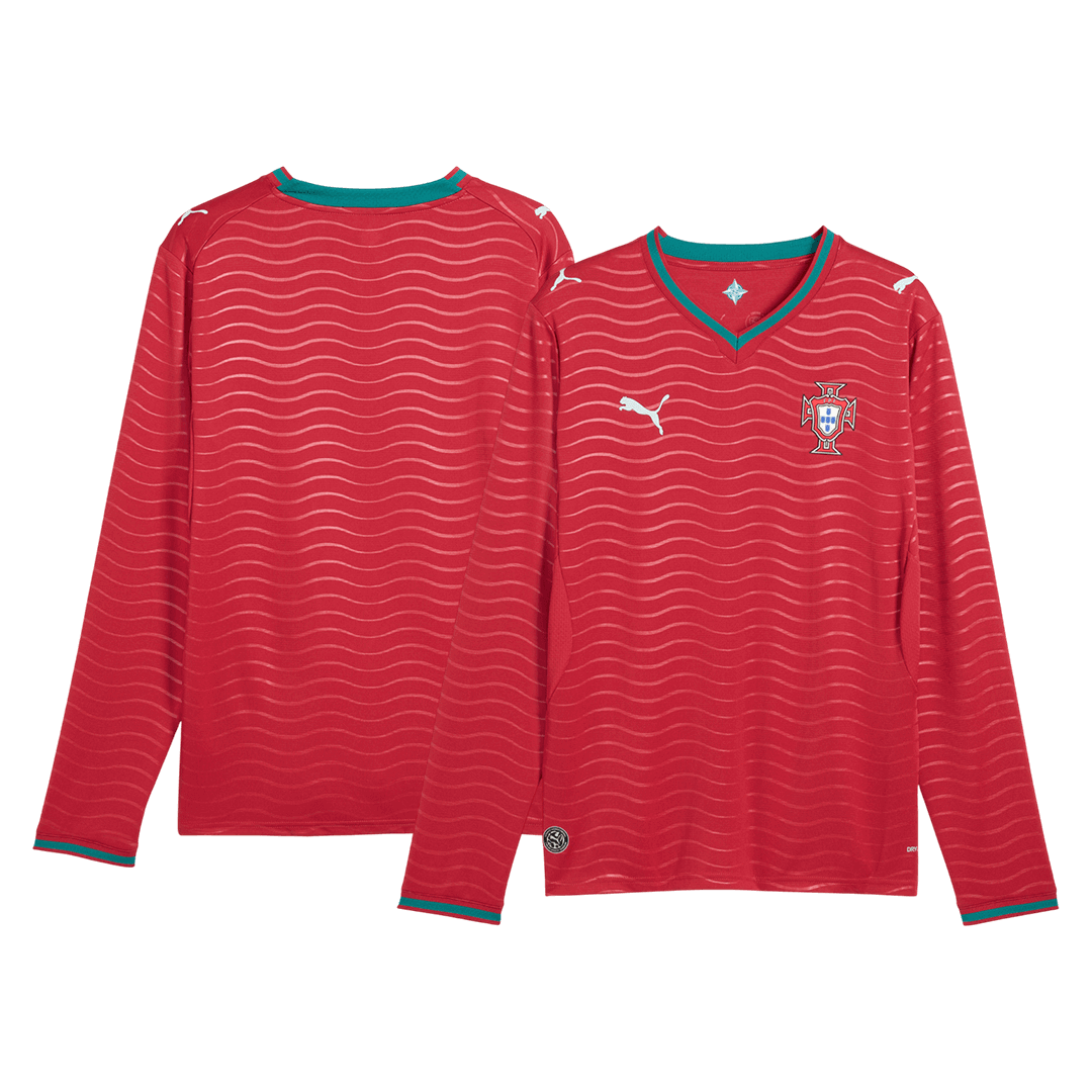 Portugal Tröja 2026 Hemma Långärmad Röd-8