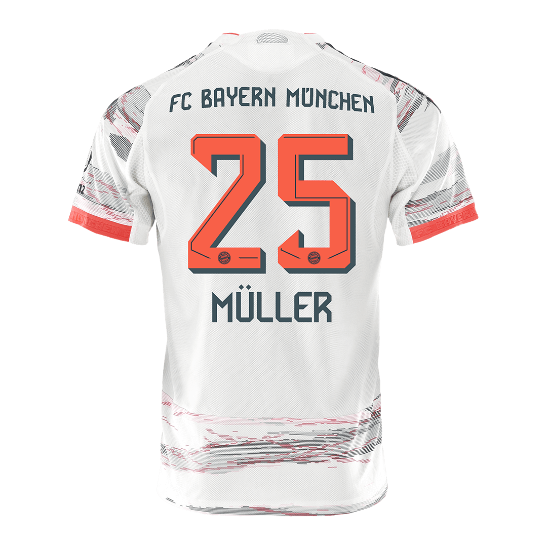 Bayern Munich Tröja MÜLLER #25 2025/26 Borta Vit-12