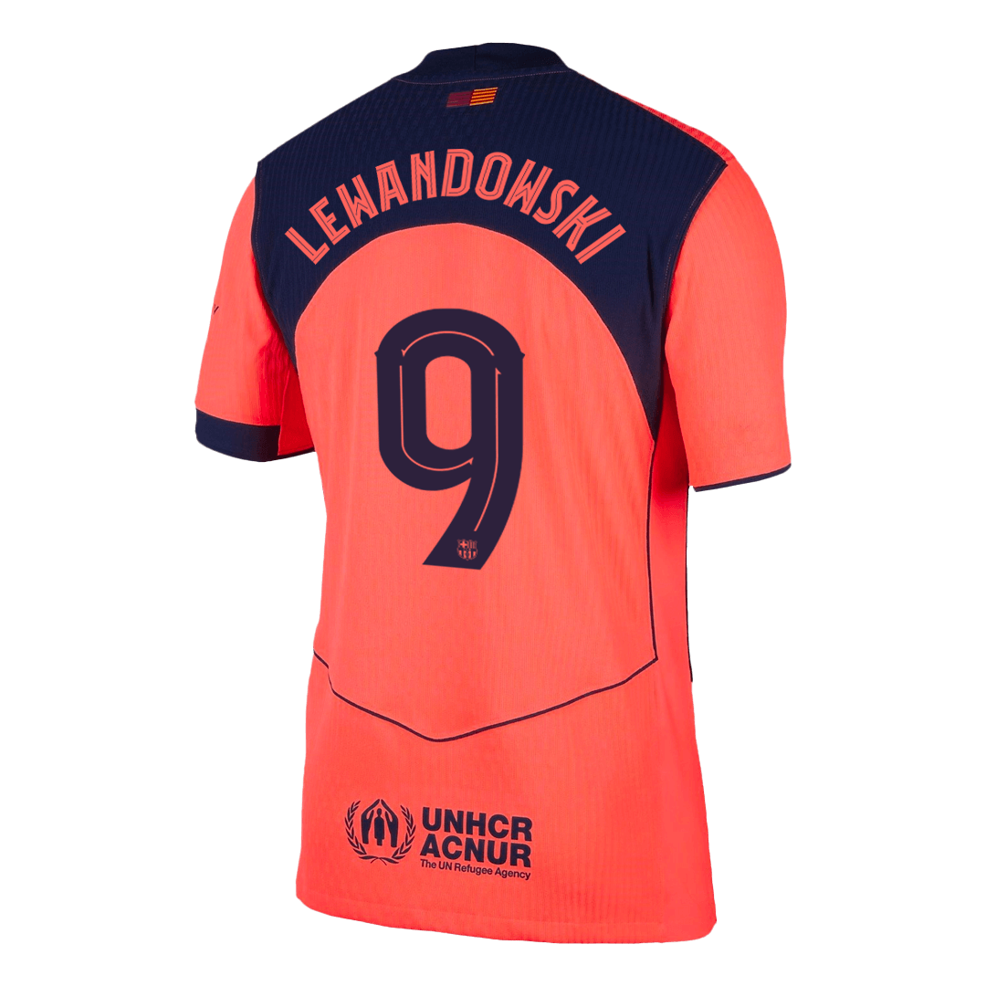 Barcelona Tröja LEWANDOWSKI #9 2025/26 Tredje Orange - UCL