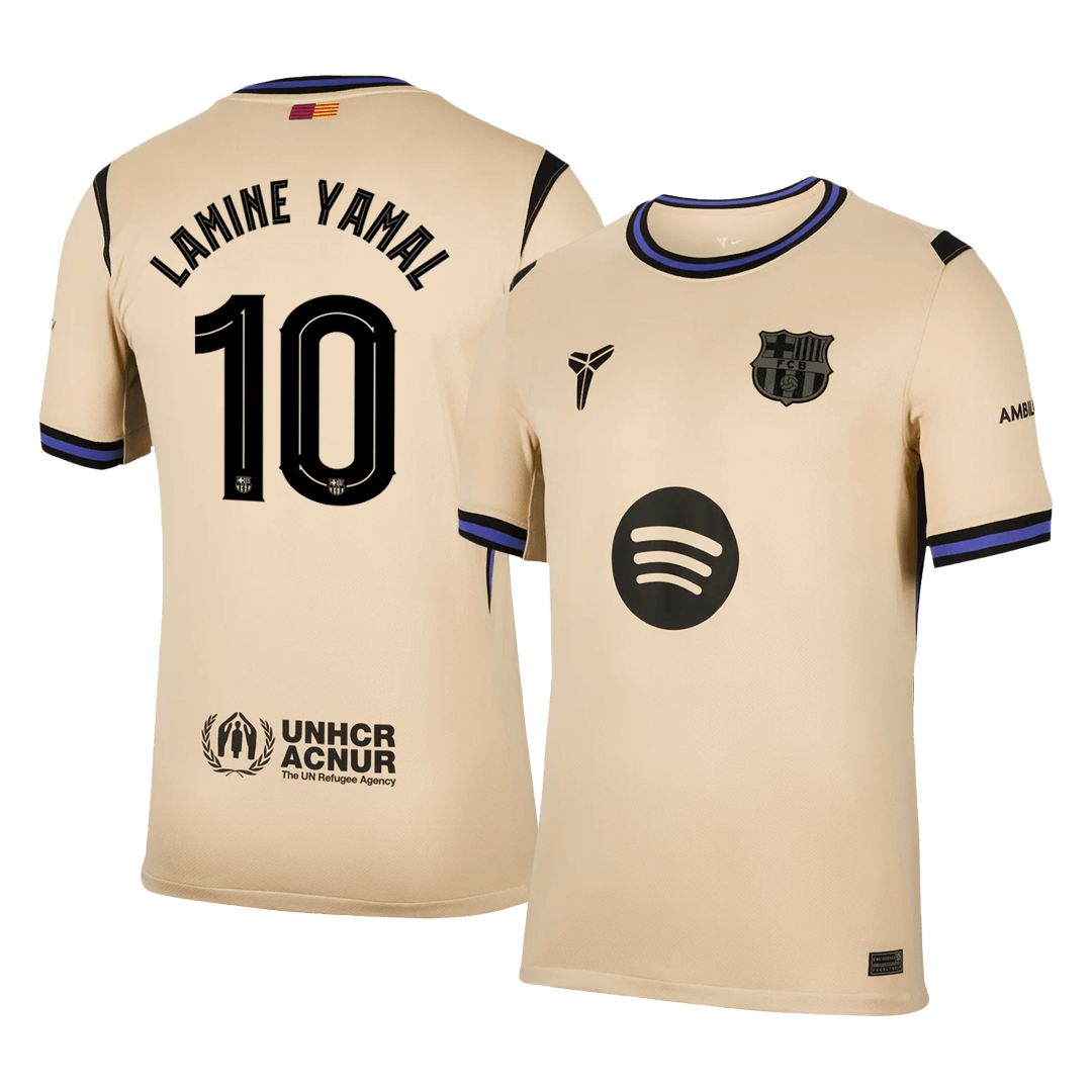 Barcelona Tröja LAMINE YAMAL #10 2025/26 Borta Gul - UCL