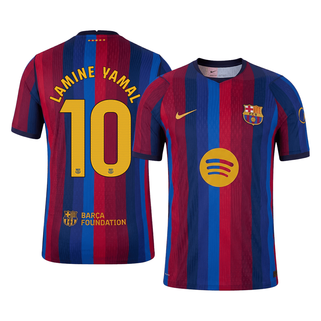 Barcelona Tröja LAMINE YAMAL #10 2026/27 Hemma Autentisk Röd & Blå
