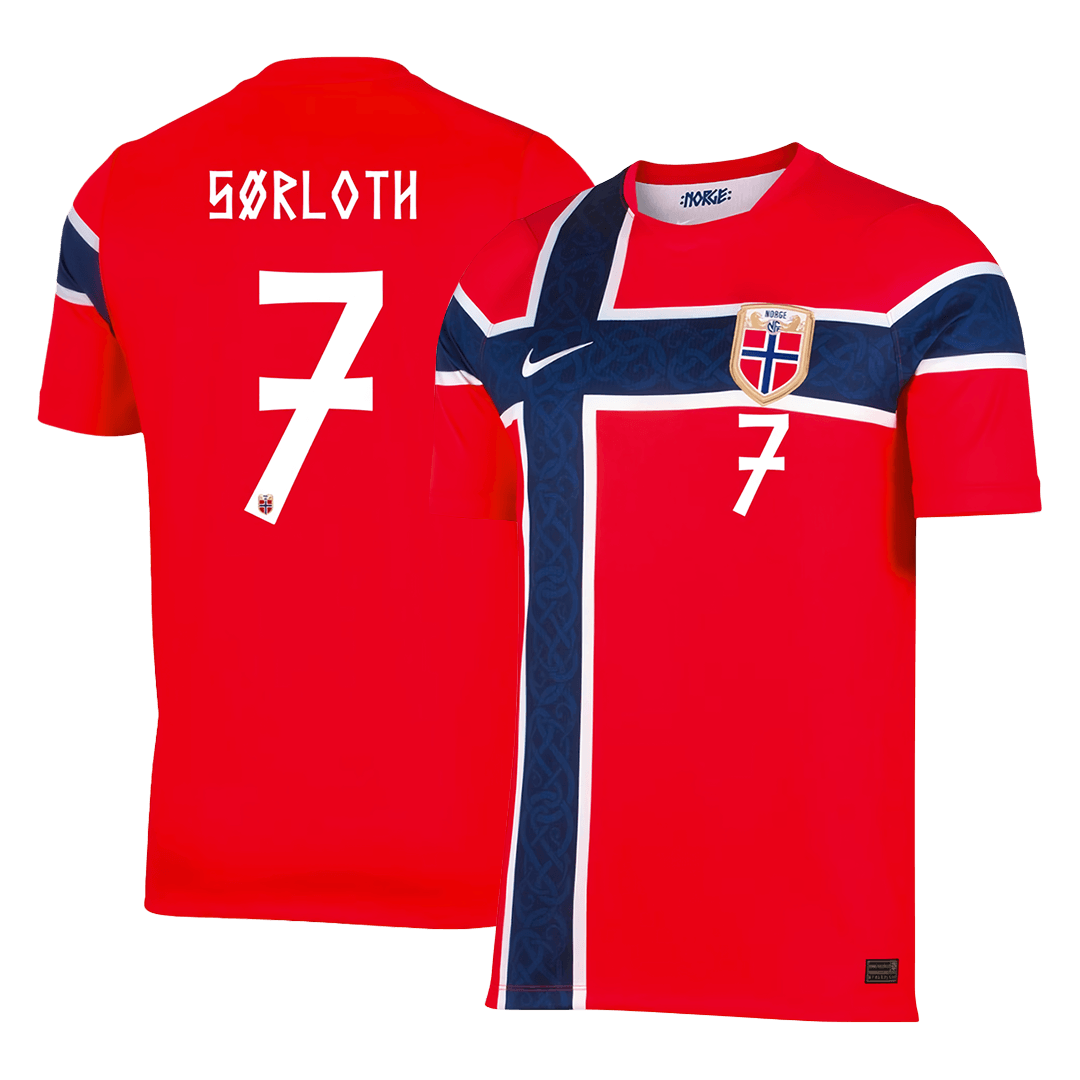 Norge Tröja SØRLOTH #7 2026 Hemma Röd-2