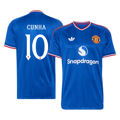 Manchester United Tröja CUNHA #10 2026/27 Borta Autentisk Blå - UCL