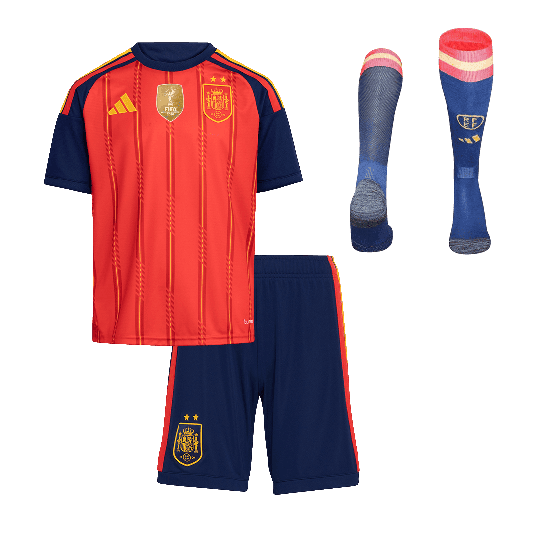 Spanien Tröja 2026 Hemmaställ Röd Barn (2 Stjärnor)