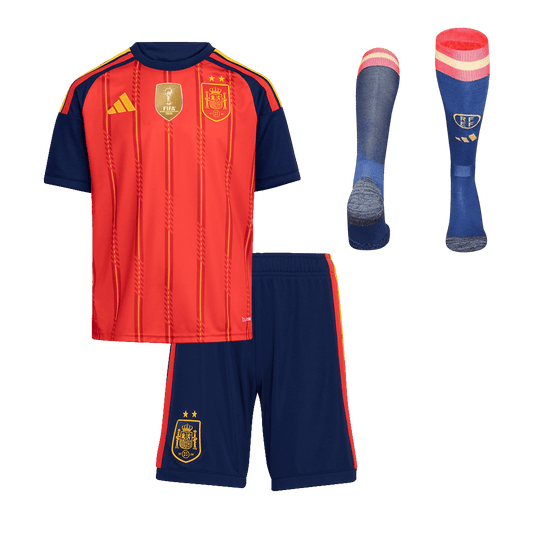 Spanien Tröja 2026 Hemmaställ Röd Barn (2 Stjärnor)