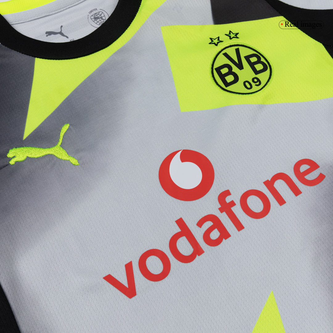 Borussia Dortmund Tröja 2025/26 Borta Grå Barn