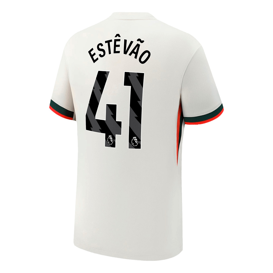 Chelsea Tröja ESTÊVÃO #41 2025/26 Borta Vit-9