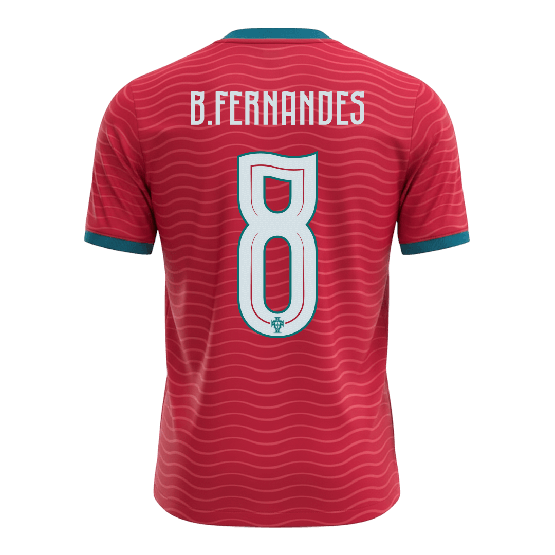 B.FERNANDES #8 Portugal Tröja 2026 Hemma Premium Röd-8