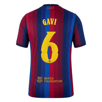 Barcelona Tröja GAVI #6 2026/27 Hemma Autentisk Röd & Blå - UCL-3