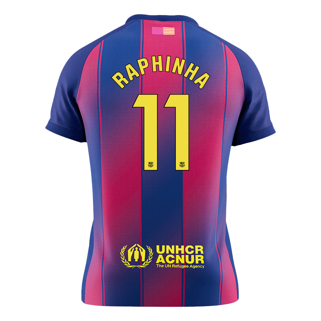 RAPHINHA #11 Barcelona Tröja 2025/26 Hemma Premium Röd & Blå-9