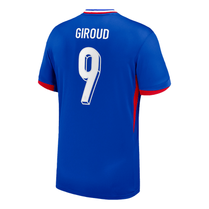 Frankrike Tröja GIROUD #9 Euro 2024 Hemma Blå-7