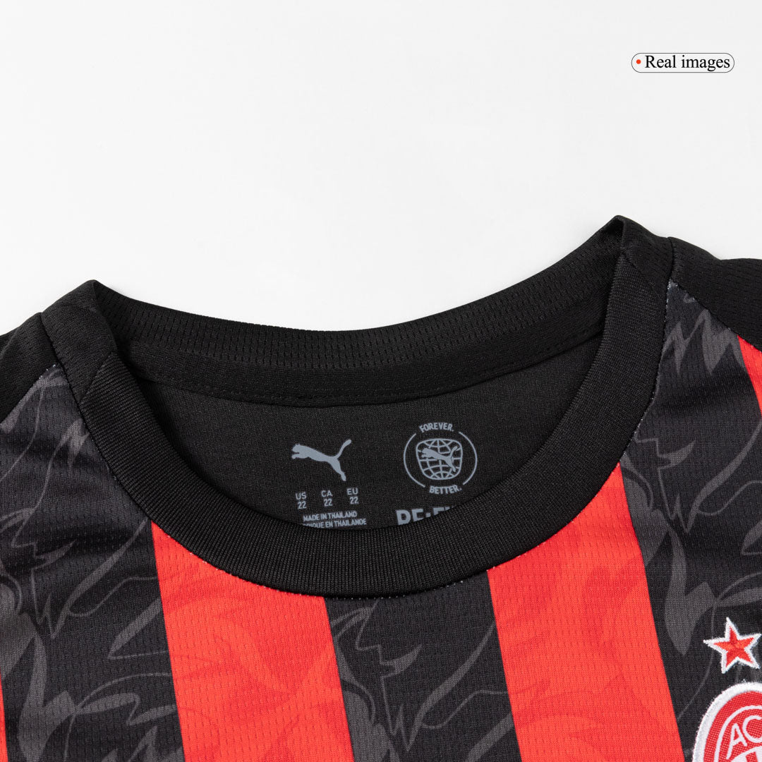 AC Milan Tröja 2025/26 Hemma Röd & Svart Barn-10