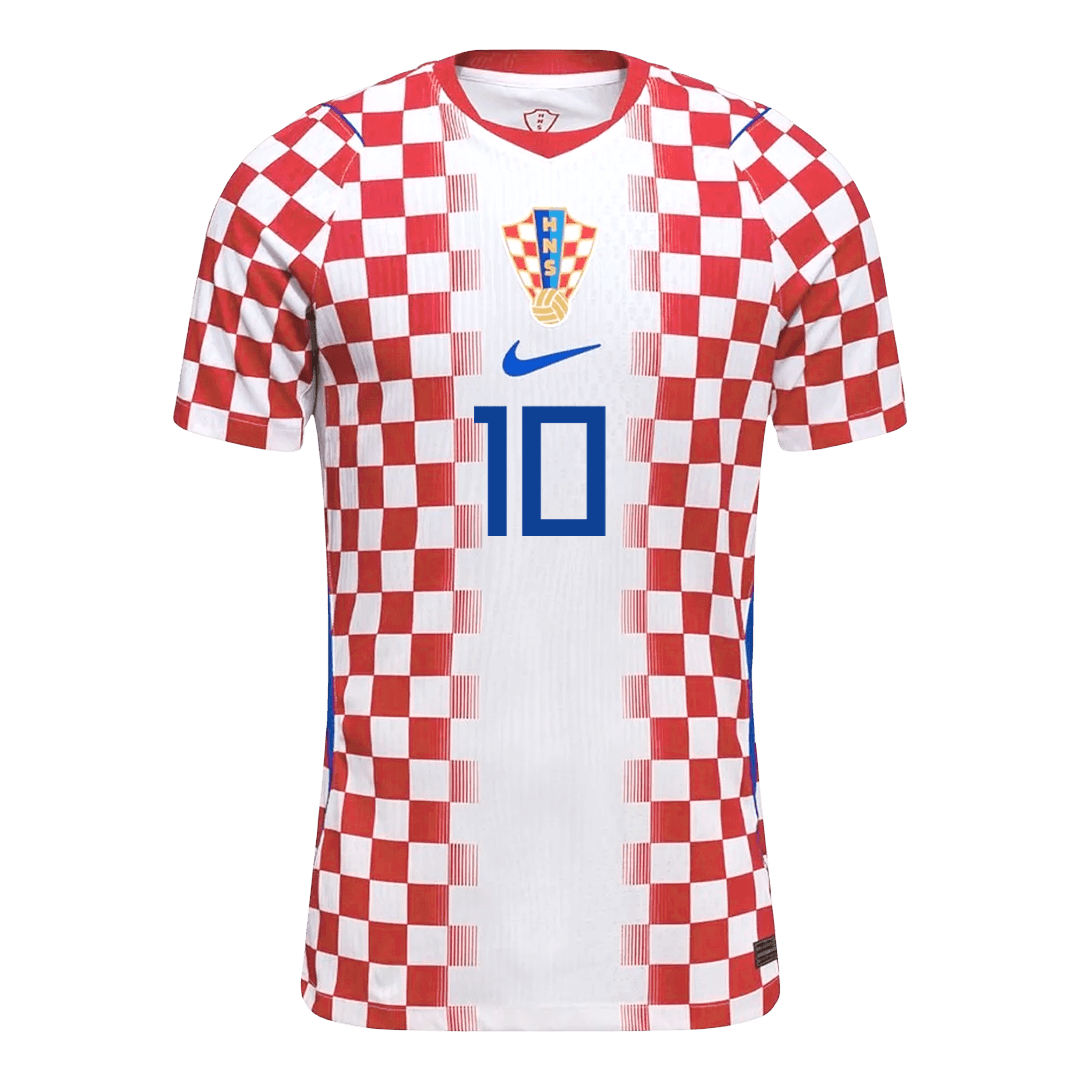 Kroatien Tröja MODRIĆ #10 2026 Hemma Autentisk Röd & Vit-7