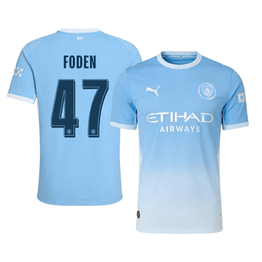 Manchester City Tröja FODEN #47 2026/27 Hemma Autentisk Blå - UCL