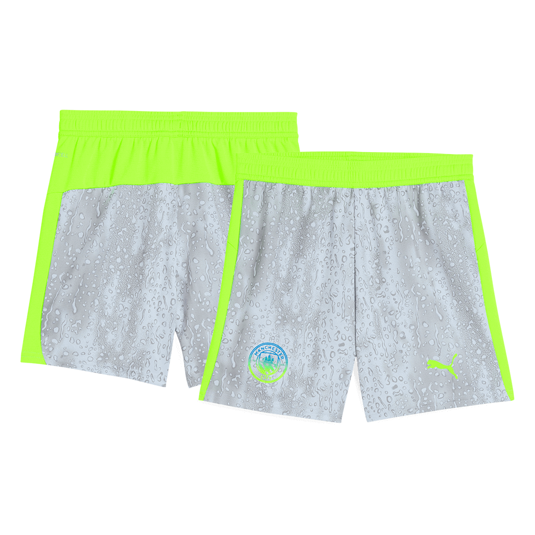 Manchester City Shorts 2025/26 Tredje Grå