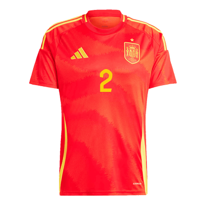 Spanien Tröja CARVAJAL #2 Euro 2024 Hemma Röd-3