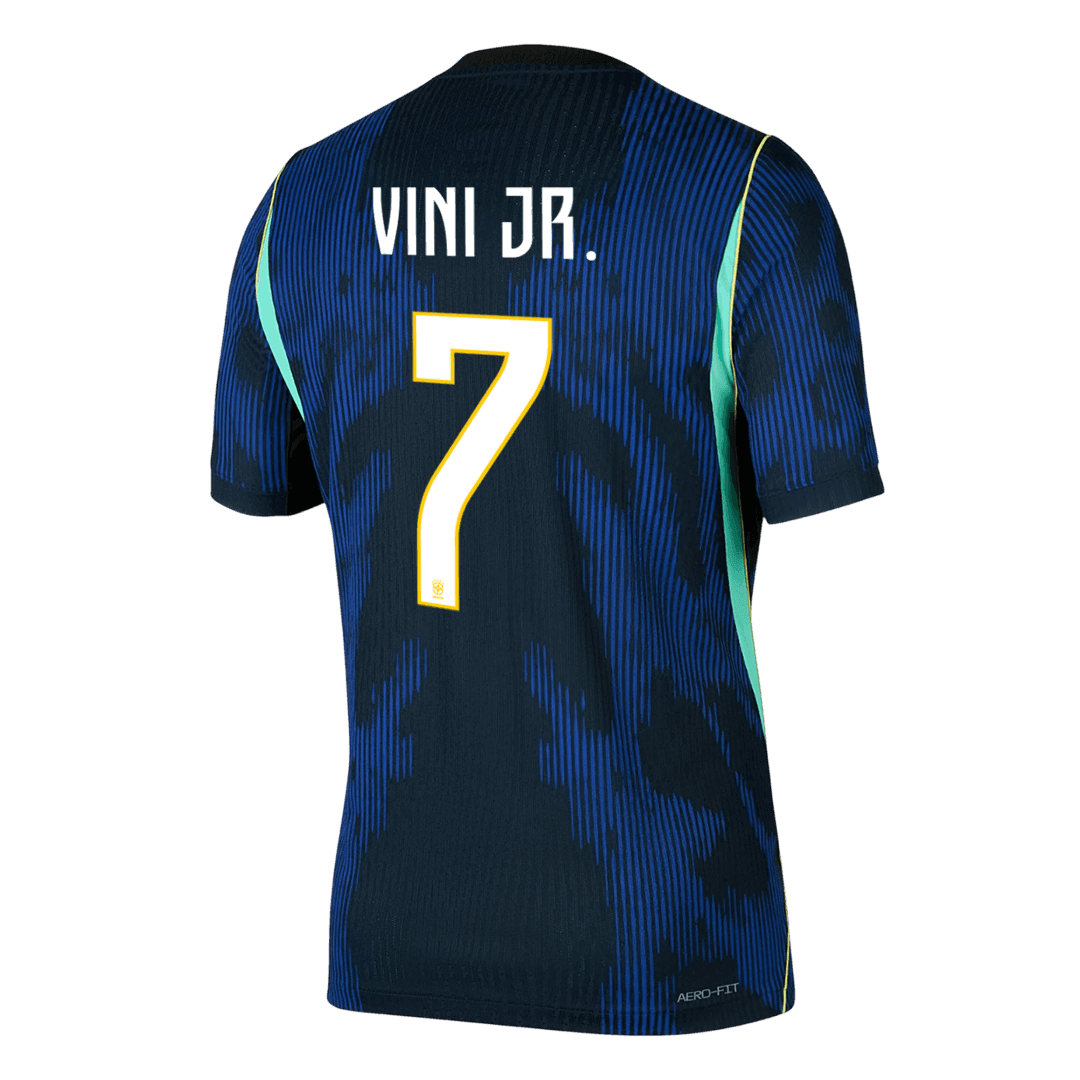 Brasilien Tröja VINI JR. #7 2026 Borta Autentisk Mörkblå