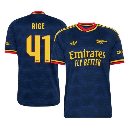 Arsenal Tröja RICE #41 2026/27 Borta Mörkblå - UCL