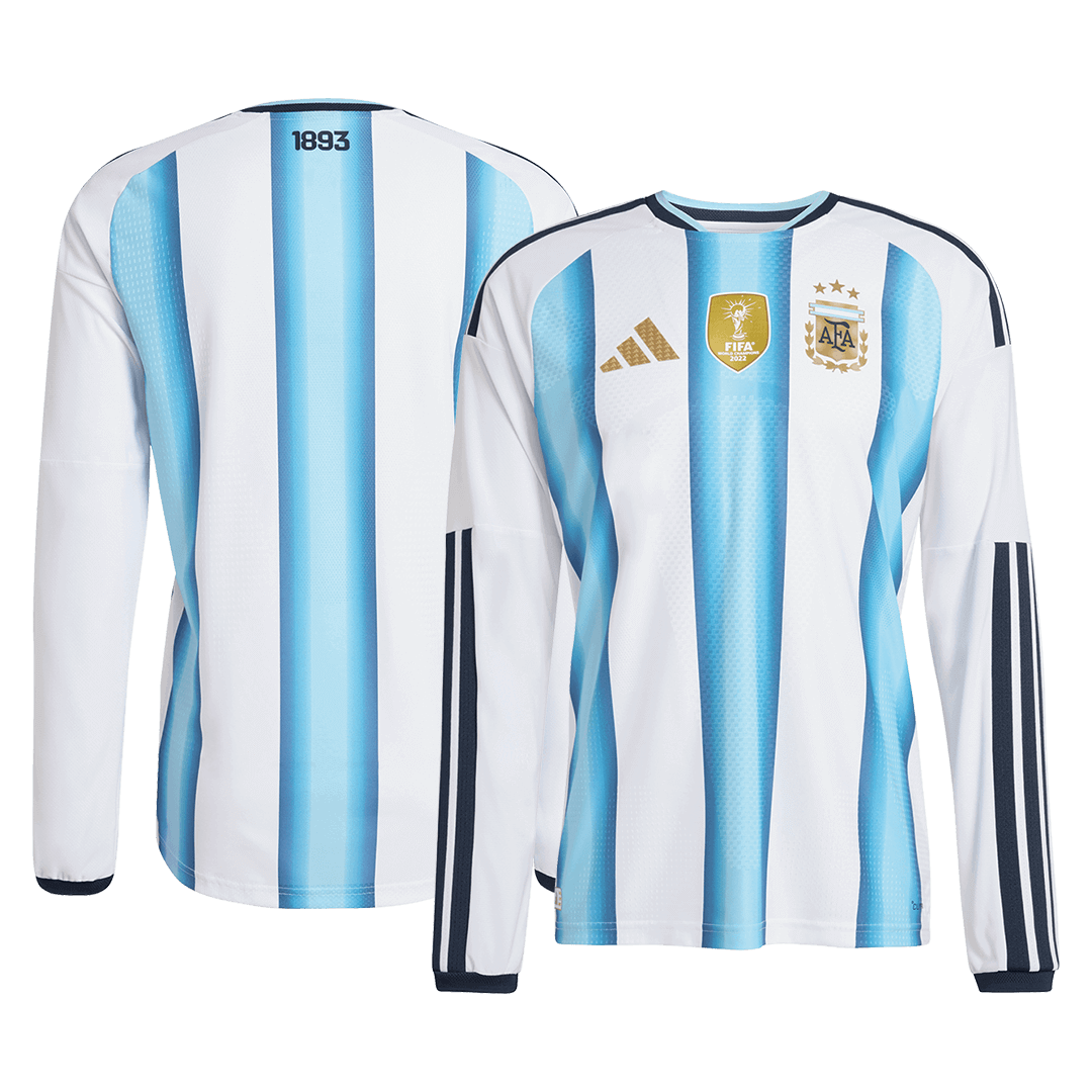 Argentina Tröja 2026 Hemma Långärmad Blå & Vit-10