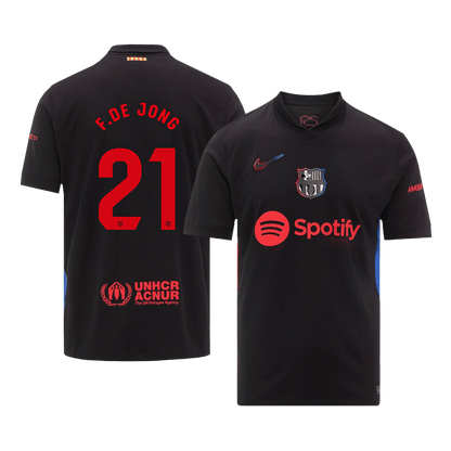 Barcelona Tröja F.DE JONG #21 2024/25 Borta Svart