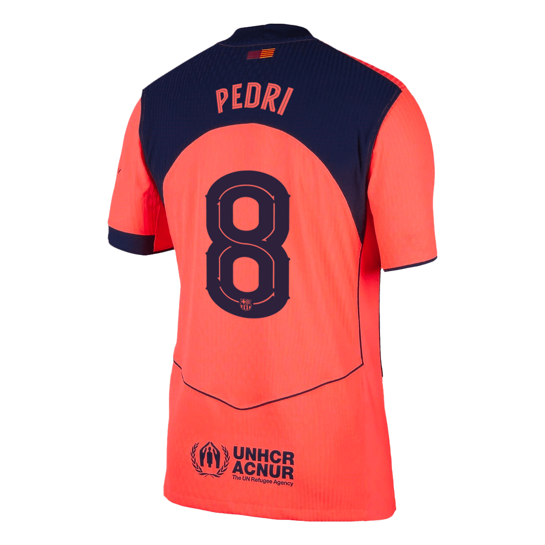 Barcelona Tröja PEDRI #8 2025/26 Tredje Orange - UCL