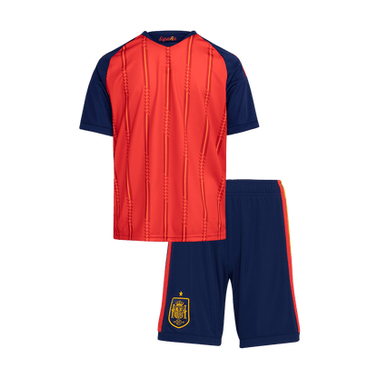 Spanien Tröja 2026 Hemma Röd Barn (2 Stjärnor)-8