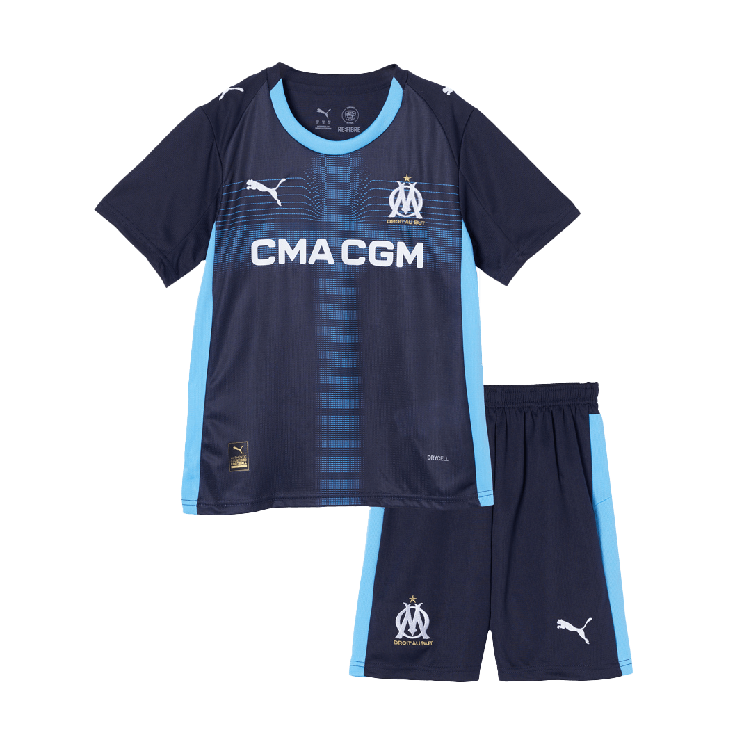 Marseille Tröja 2025/26 Borta Mörkblå Barn-14