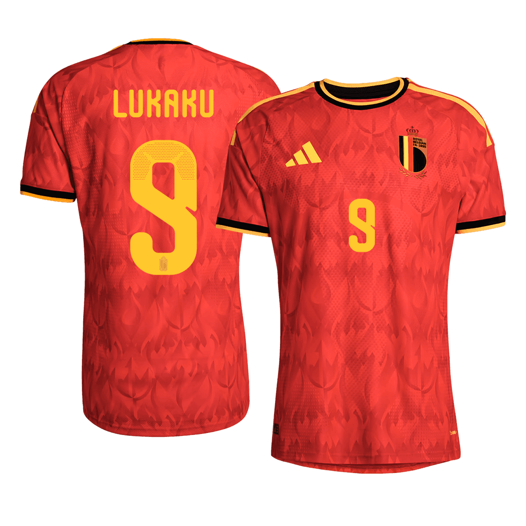 Belgien Tröja LUKAKU #9 2026 Hemma Autentisk Röd