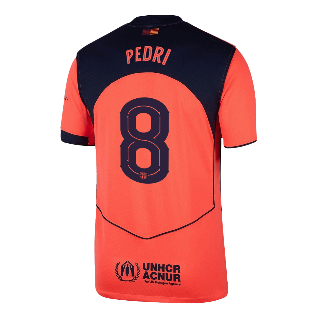 Barcelona Tröja PEDRI #8 2025/26 Tredje Orange - UCL-11