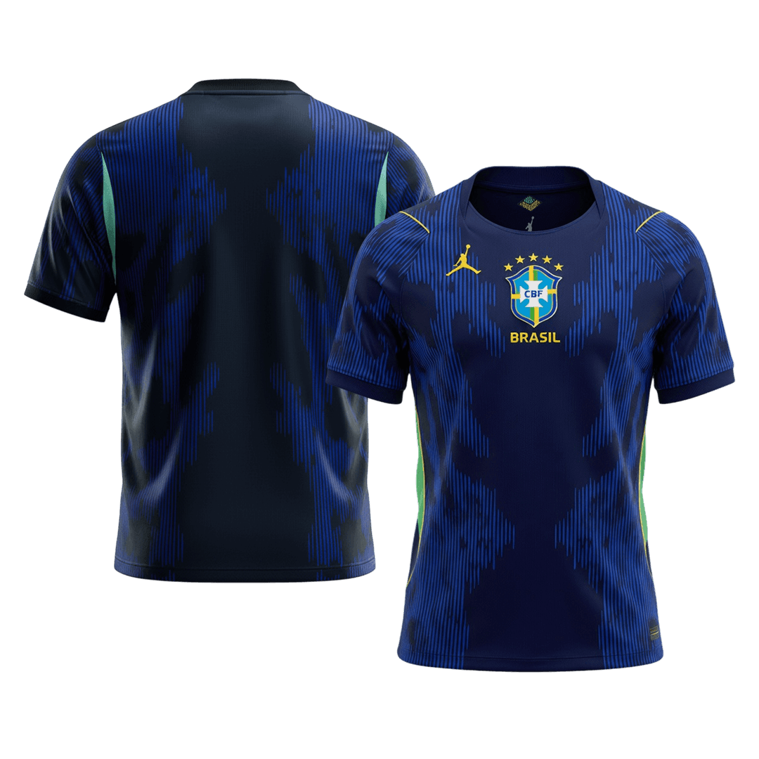 Brasilien Tröja 2026 Borta Mörkblå-8