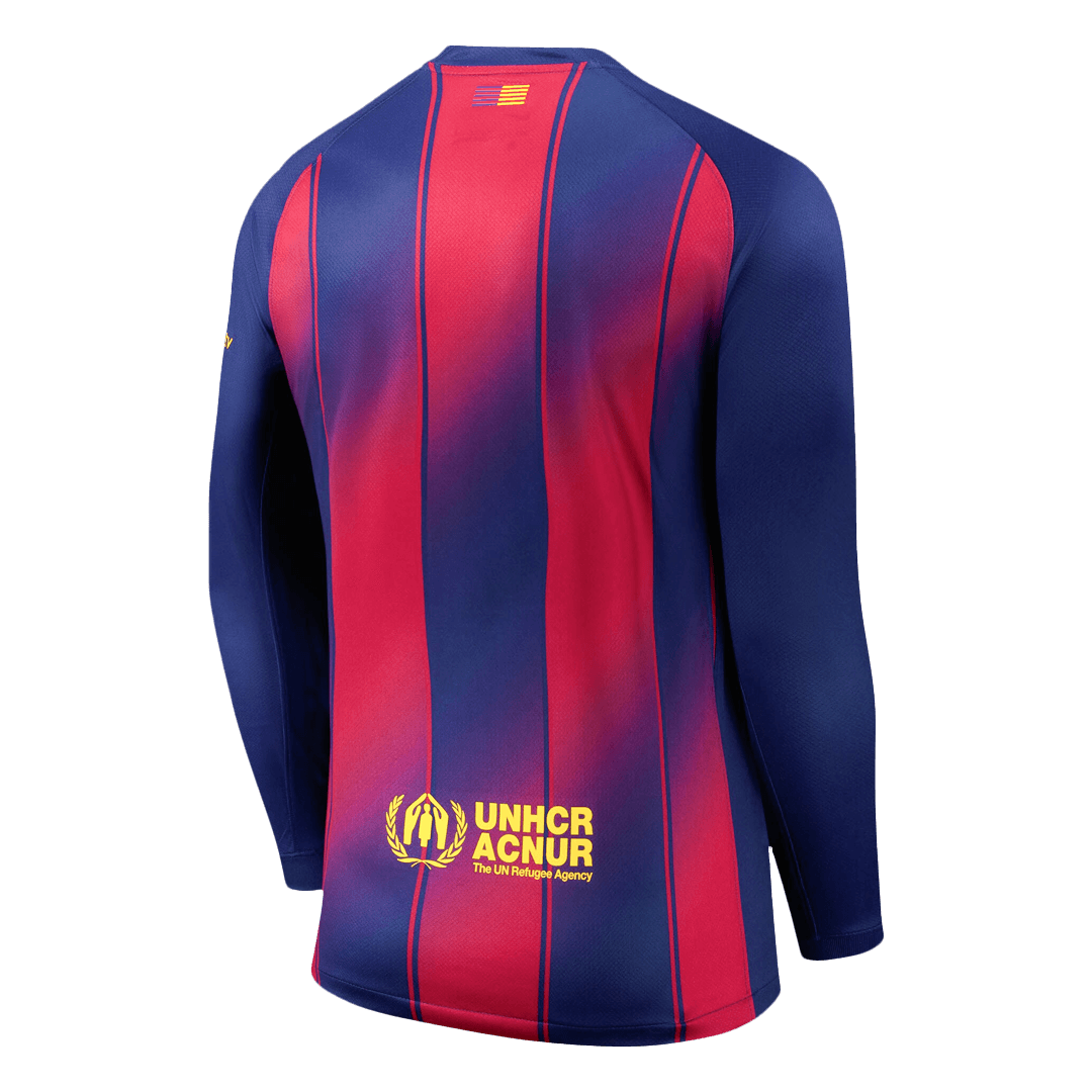 Barcelona Tröja 2025/26 Hemma Långärmad Röd & Blå-11