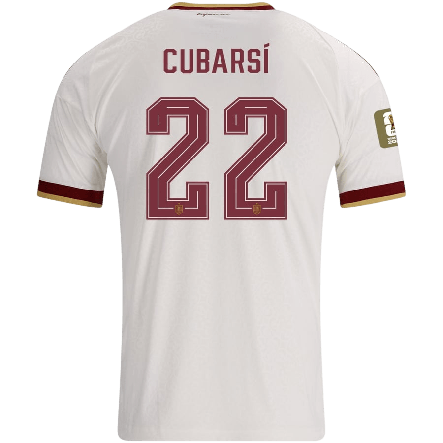 Spanien Tröja CUBARSÍ #22 2026 Borta Autentisk Vit