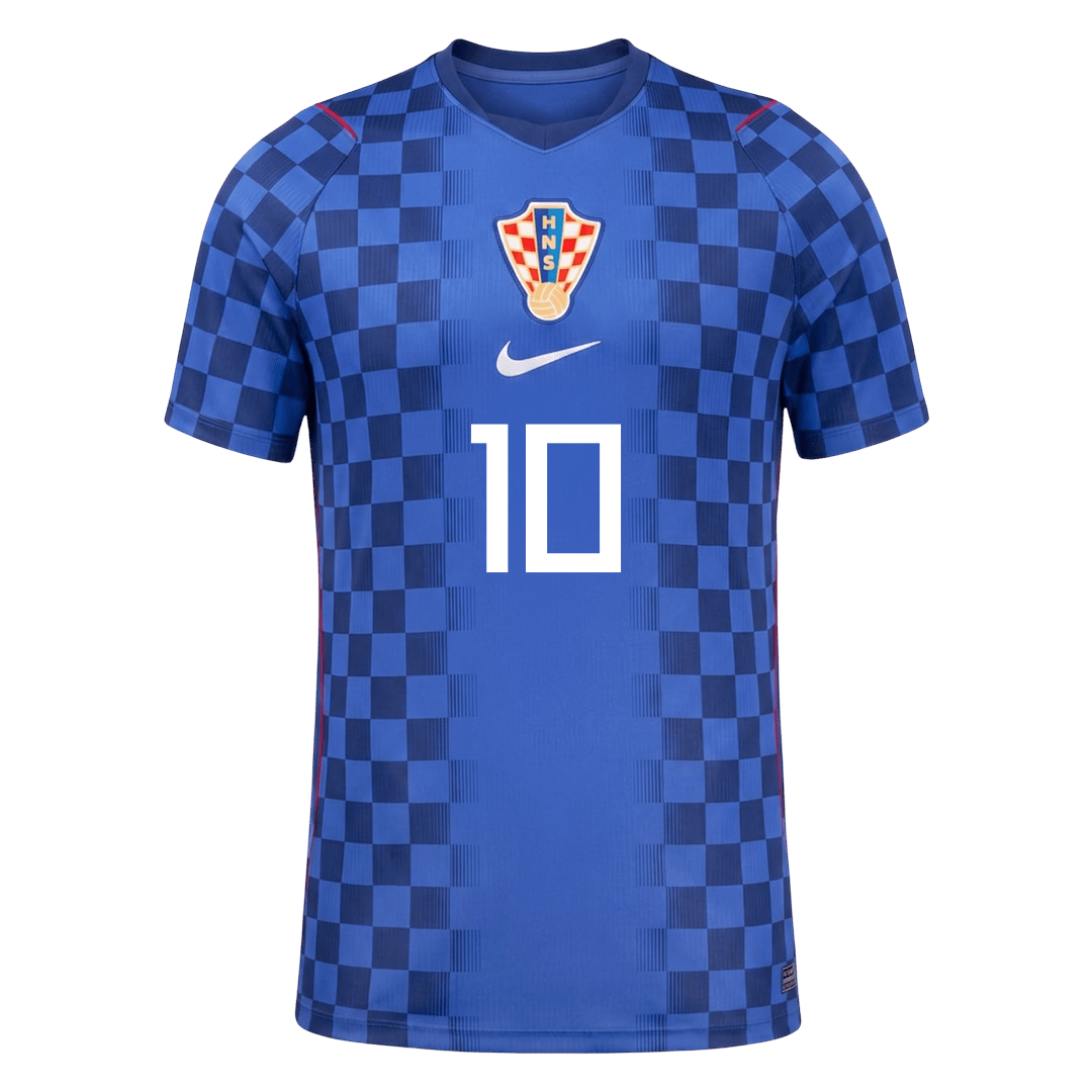 Kroatien Tröja MODRIĆ #10 2026 Borta Blå-3