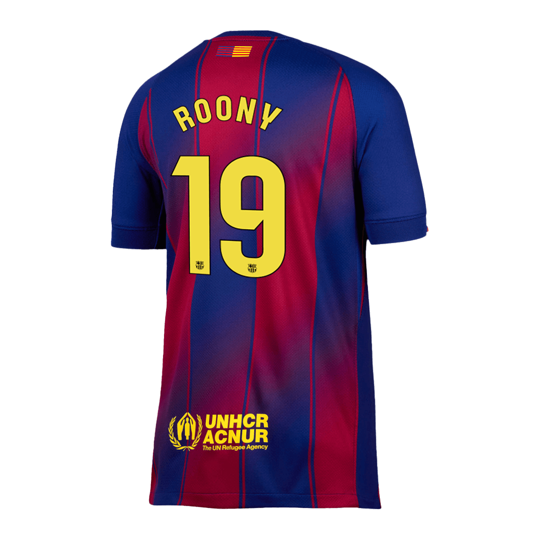 ROONY #19 Barcelona Tröja 2025/26 Hemma Premium Röd & Blå