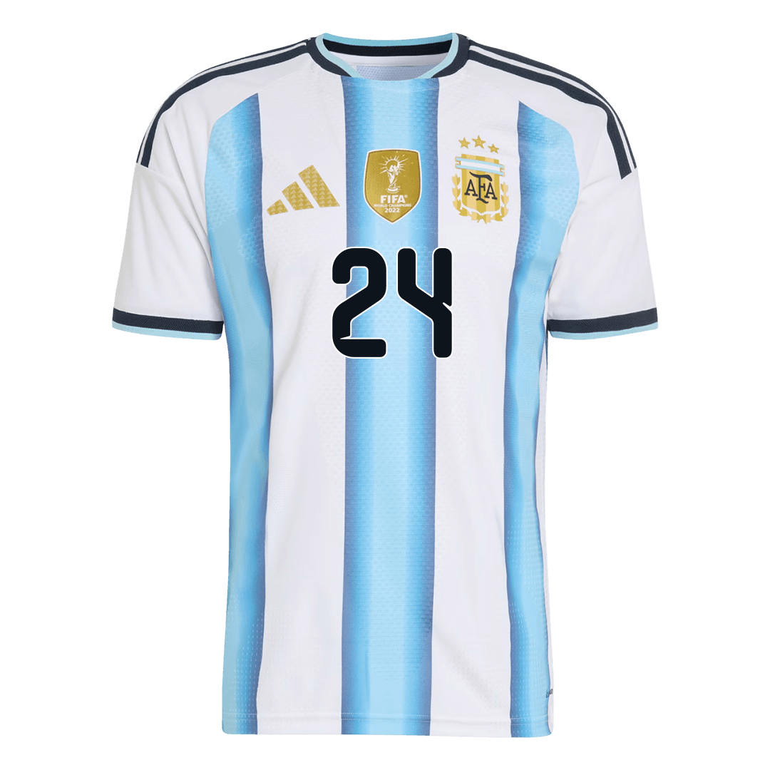 Argentina Tröja E. FERNÁNDEZ #24 2026 Hemma Autentisk Blå & Vit