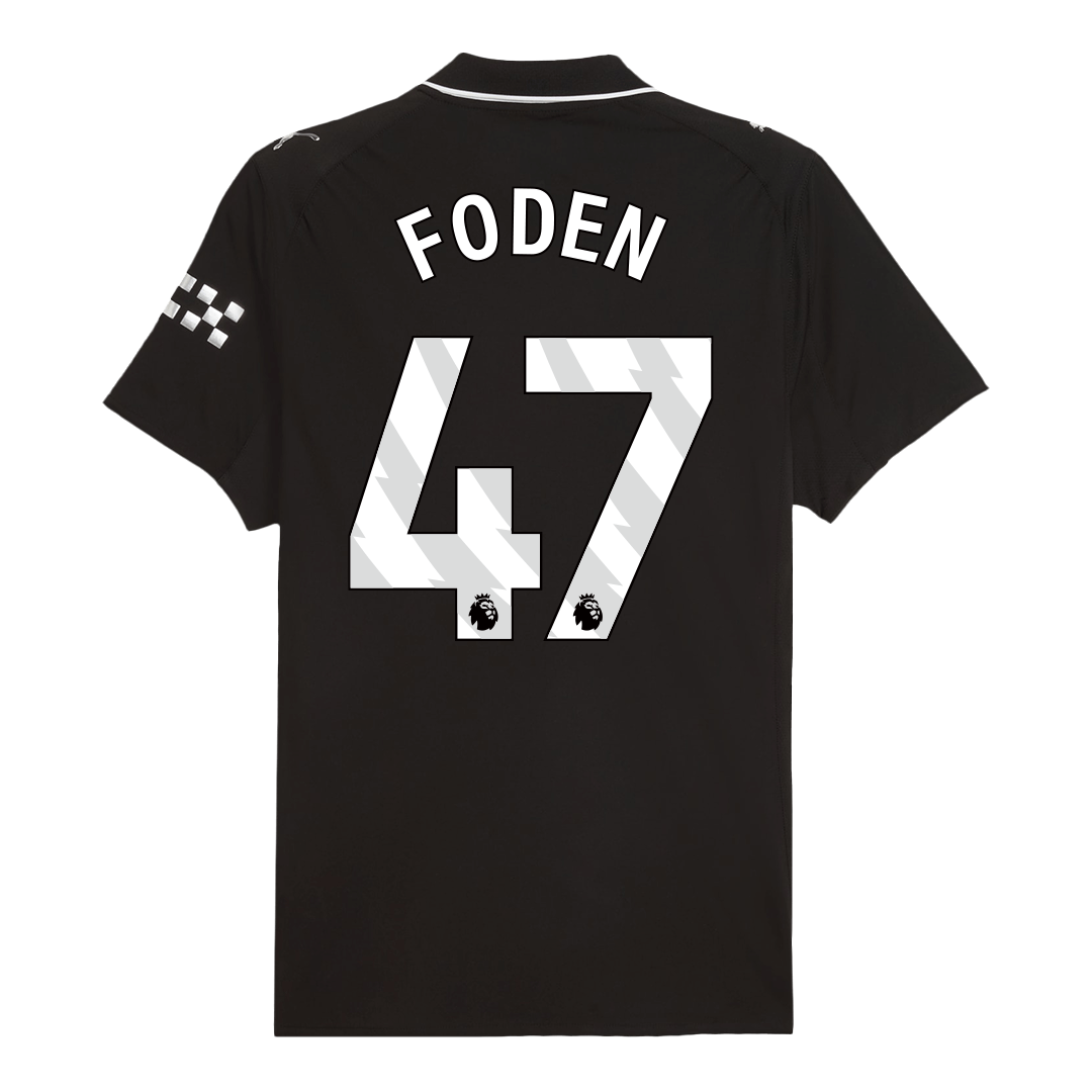 Manchester City Tröja FODEN #47 2025/26 Borta Svart