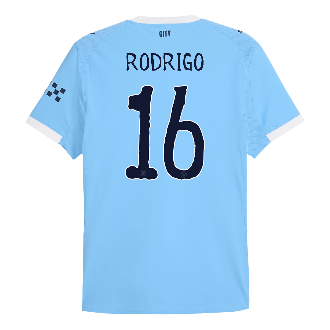 Manchester City Tröja RODRIGO #16 2025/26 Hemma Blå