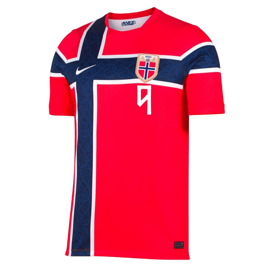 Norge Tröja BRAUT HAALAND #9 2026 Hemma Autentisk Röd-1