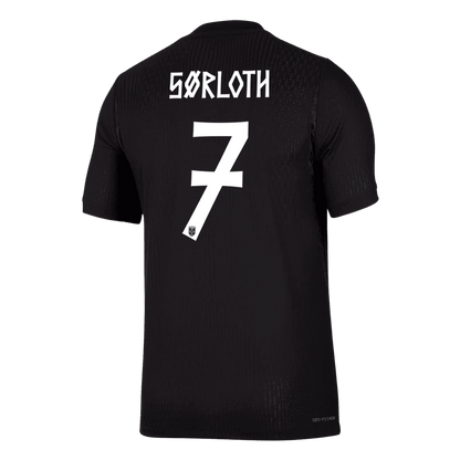 Norge Tröja SØRLOTH #7 2026 Borta Autentisk Svart-3