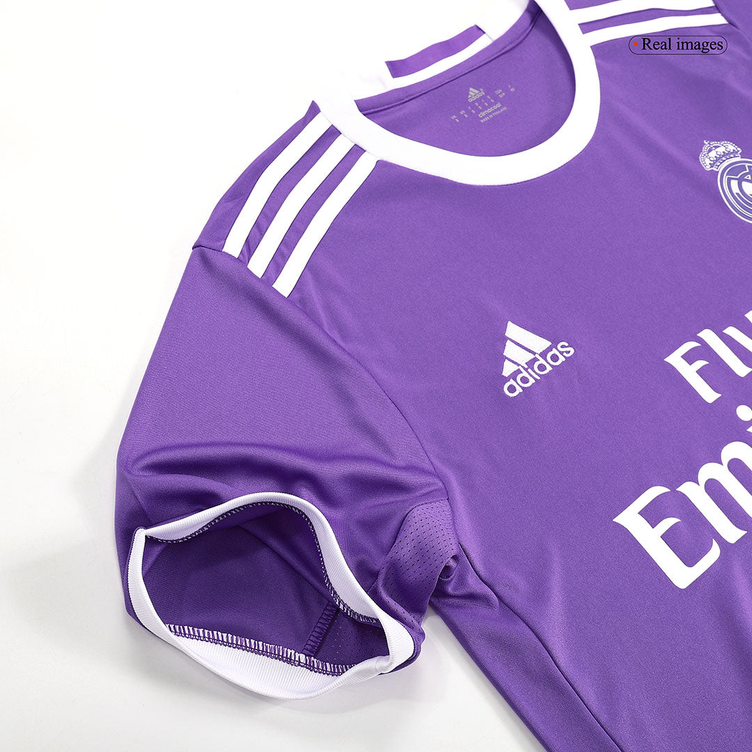 BENZEMA #9 Real Madrid Bortatröja 2016/17 Retro Tröja
 Lila-4