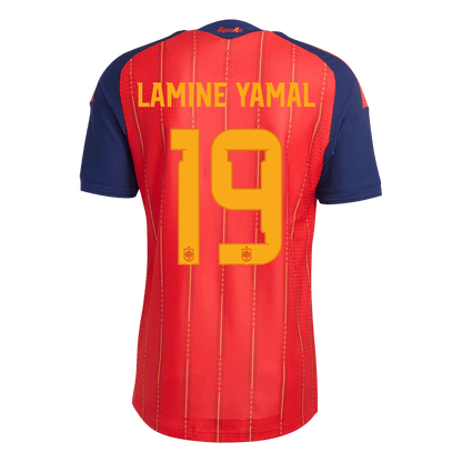 Spanien Tröja LAMINE YAMAL #19 2026 Hemma Autentisk Röd-2