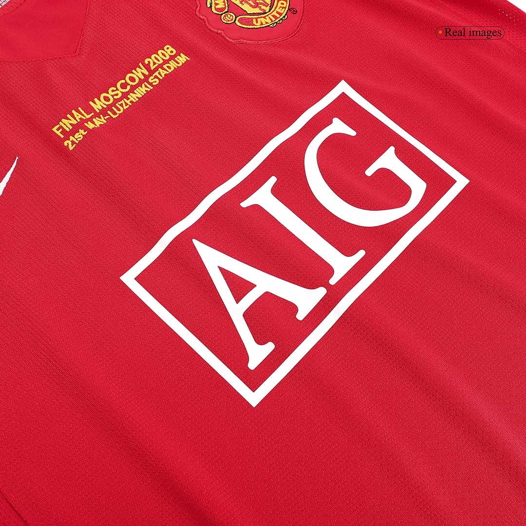 SCHOLES #18 Manchester United Hemmatröja 2007/08 Retro Tröja
 Röd - UCL Final