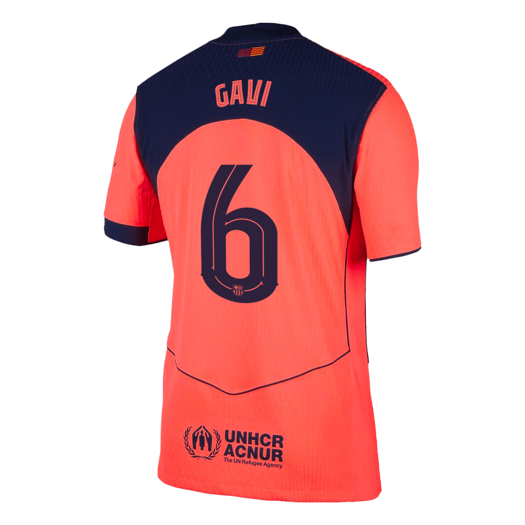 Barcelona Tröja GAVI #6 2025/26 Tredje Orange - UCL