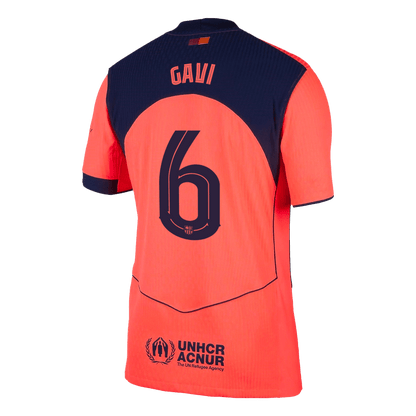Barcelona Tröja GAVI #6 2025/26 Tredje Orange - UCL-12