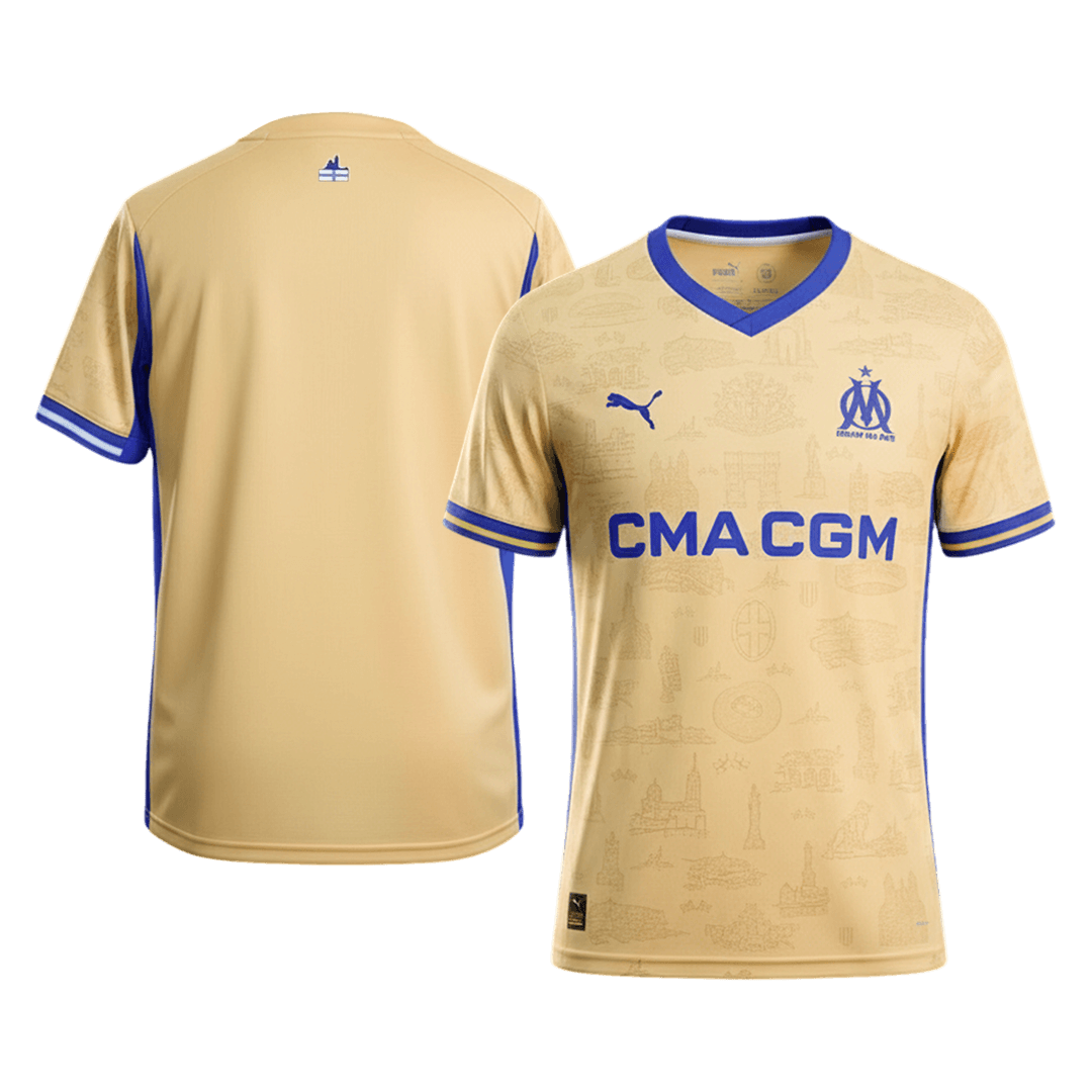 Marseille Tröja 2025/26 Fourth Away Gul
